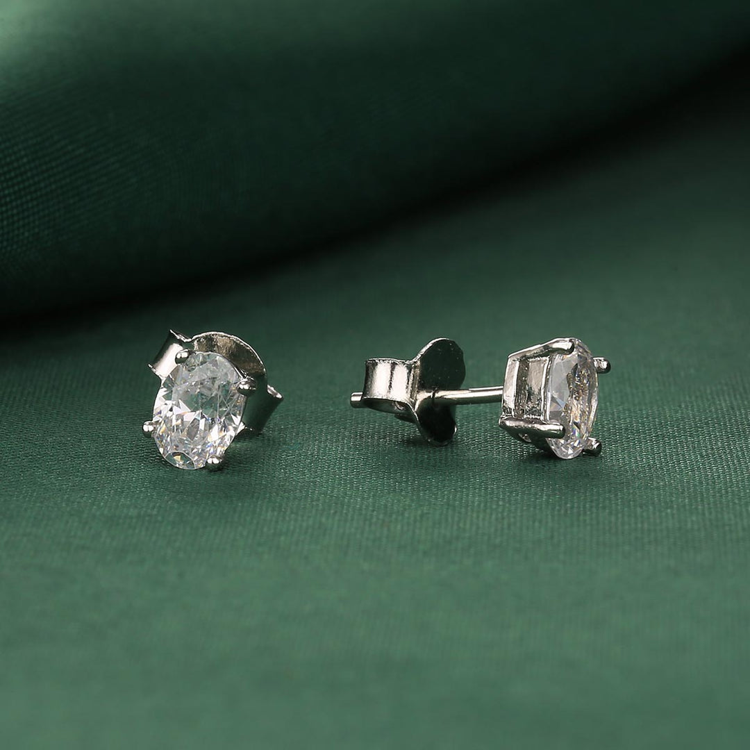 Pure 92.5 Silver Ezhya Studs | SHOBITAM