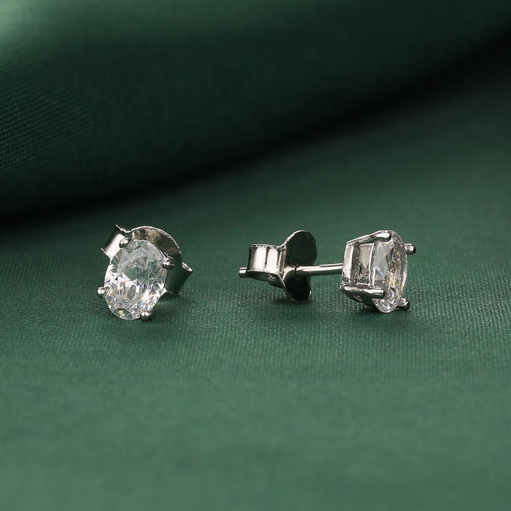 Pure 92.5 Silver Ezhya Studs | SHOBITAM