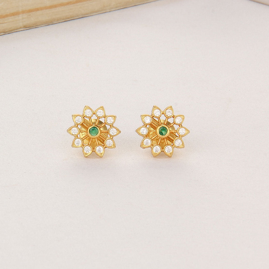 92.5 Silver Yuvika Stone Studs | SHOBITAM