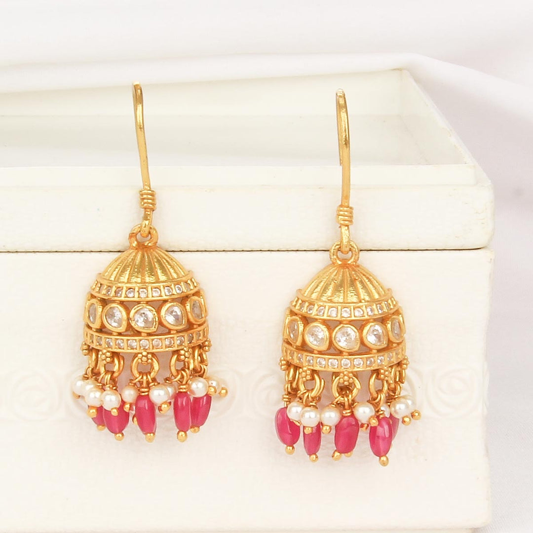 92.5 Silver Classy Hook Jhumkas | SHOBITAM