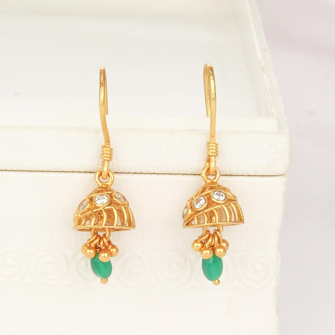 92.5 Silver Thishya Hook Jhumkas | SHOBITAM