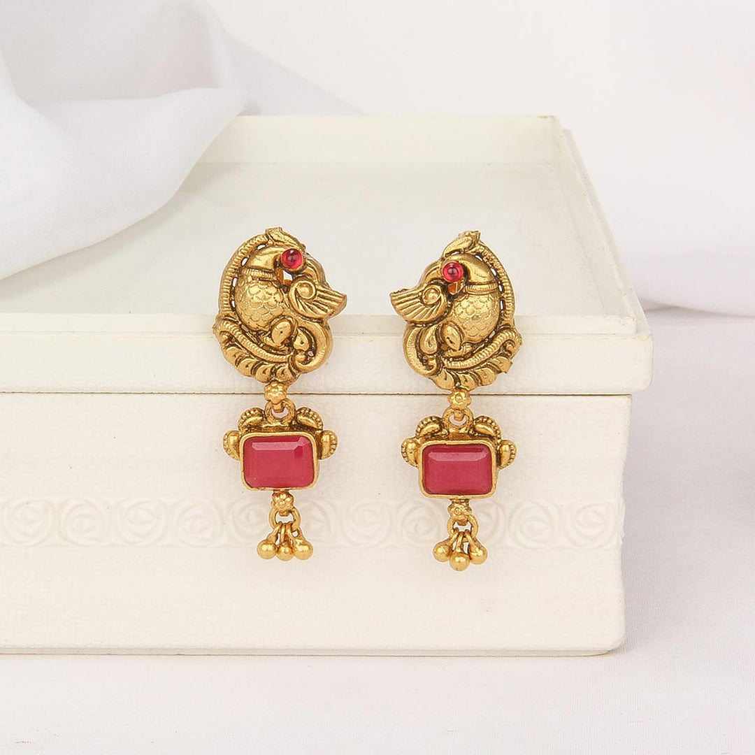 Pure 92.5 Silver, 24kt Gold Plated Timeless Elegance Long Earrings | SHOBITAM