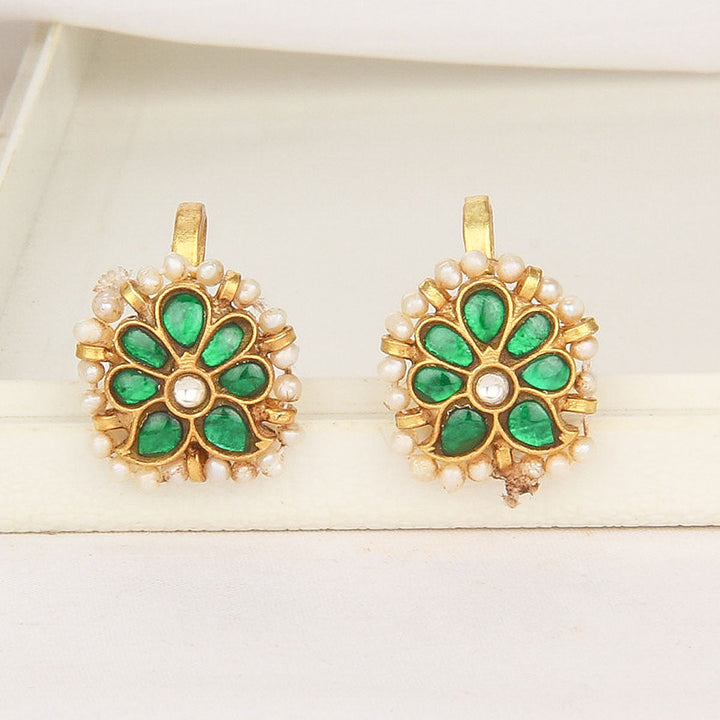 Pure 92.5 Silver, Gold Plated Sakshi Bugadi Earrings | SHOBITAM