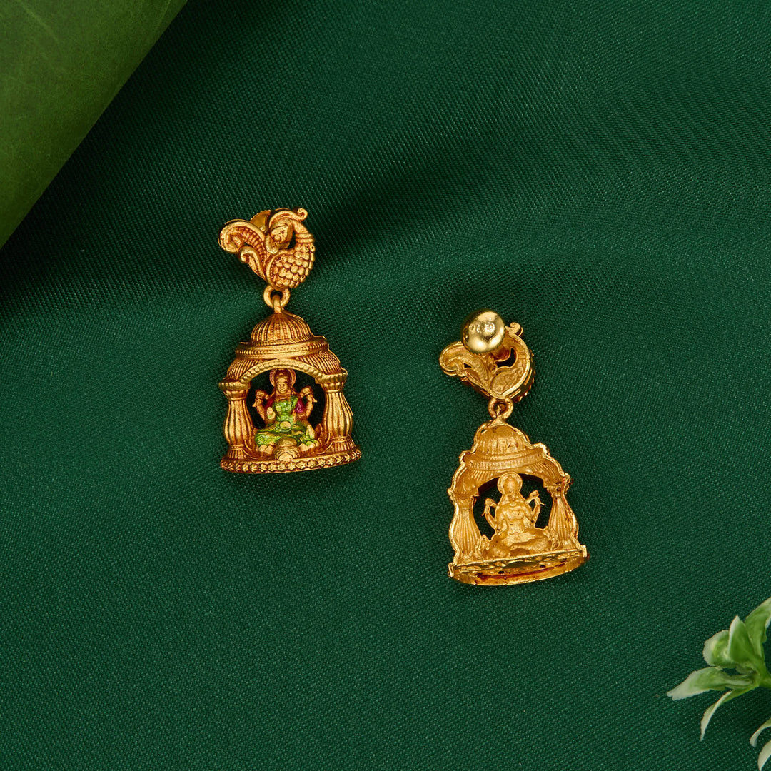 Pure 92.5 Silver, 24kt Gold Plated Stunning 3D Spl Long Earrings | SHOBITAM
