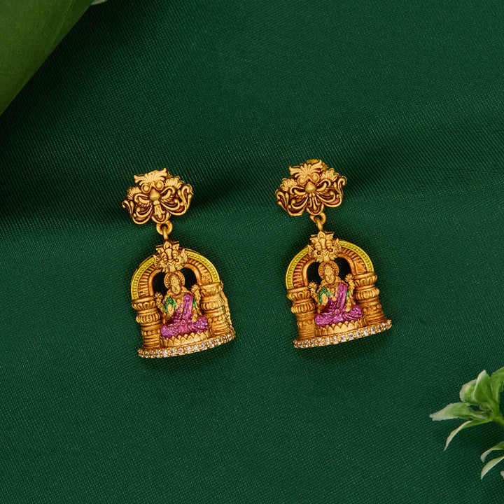 Pure 92.5 Silver, 24kt Gold Plated Chic & Fabulous 3D Spl Long Earrings | SHOBITAM