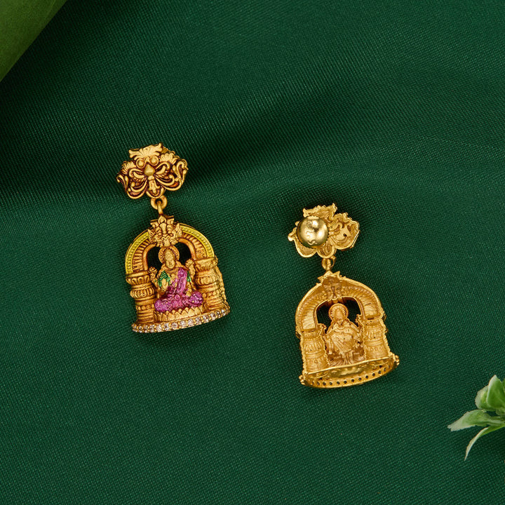 Pure 92.5 Silver, 24kt Gold Plated Chic & Fabulous 3D Spl Long Earrings | SHOBITAM