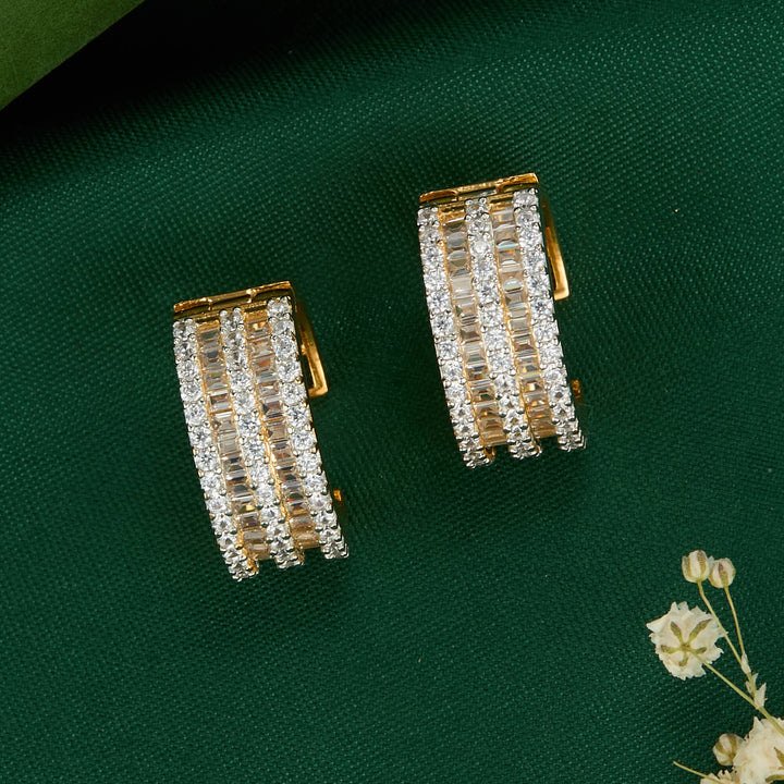 Pure 92.5 Silver Vikitha Diamond Design Studs | SHOBITAM