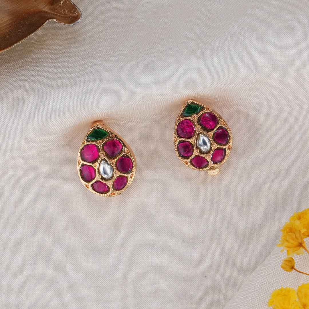 92.5 Silver Gold Plated Arshiya Bugadi Earrings | SHOBITAM