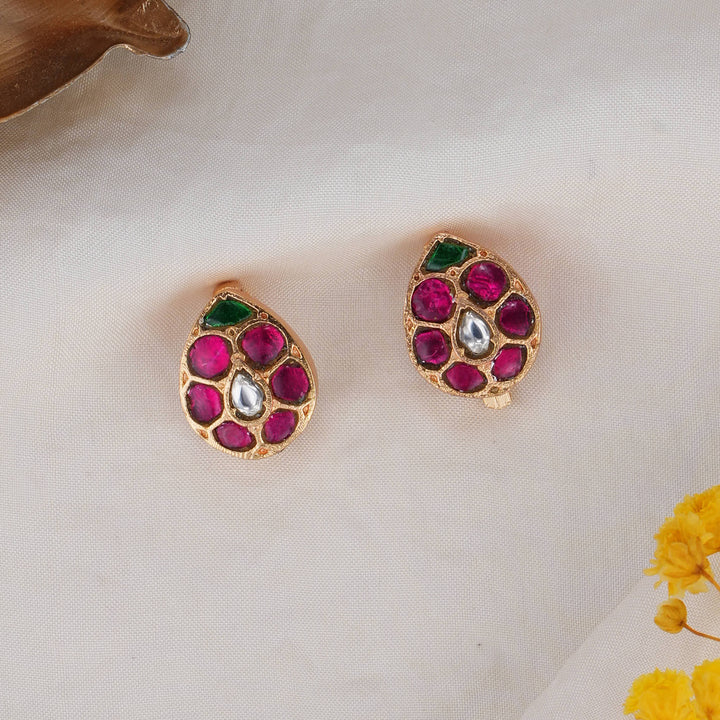 92.5 Silver Gold Plated Arshiya Bugadi Earrings | SHOBITAM