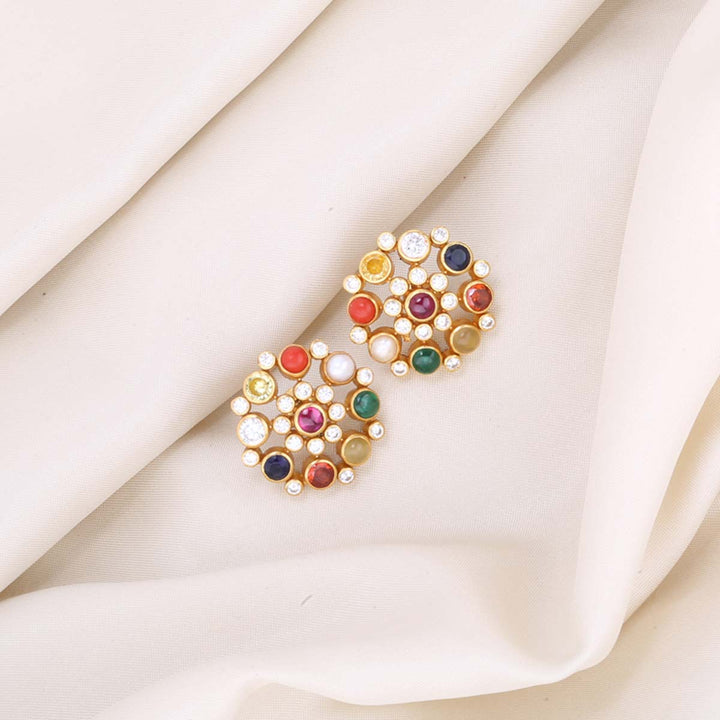 92.5 Silver Navarathna Studs