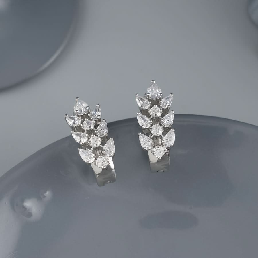 92.5 Silver layered CZ Stud