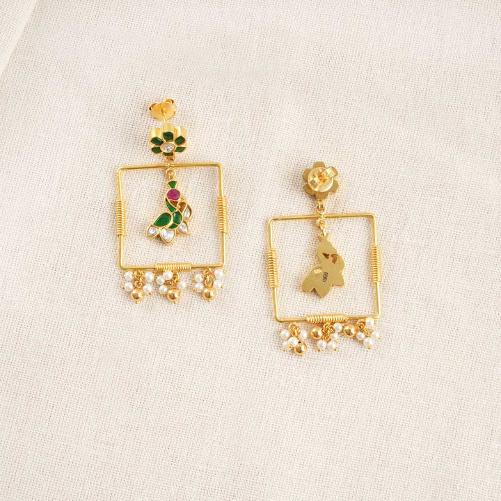 92.5 Silver Talena Kundan Long Earrings