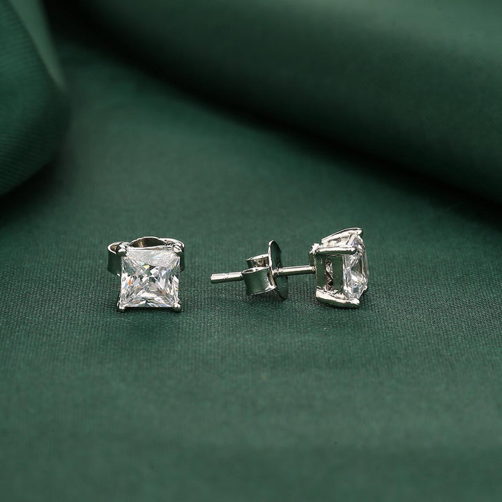 92.5 Silver Little Square Studs | SHOBITAM