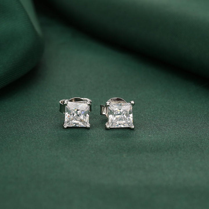 92.5 Silver Little Square Studs | SHOBITAM