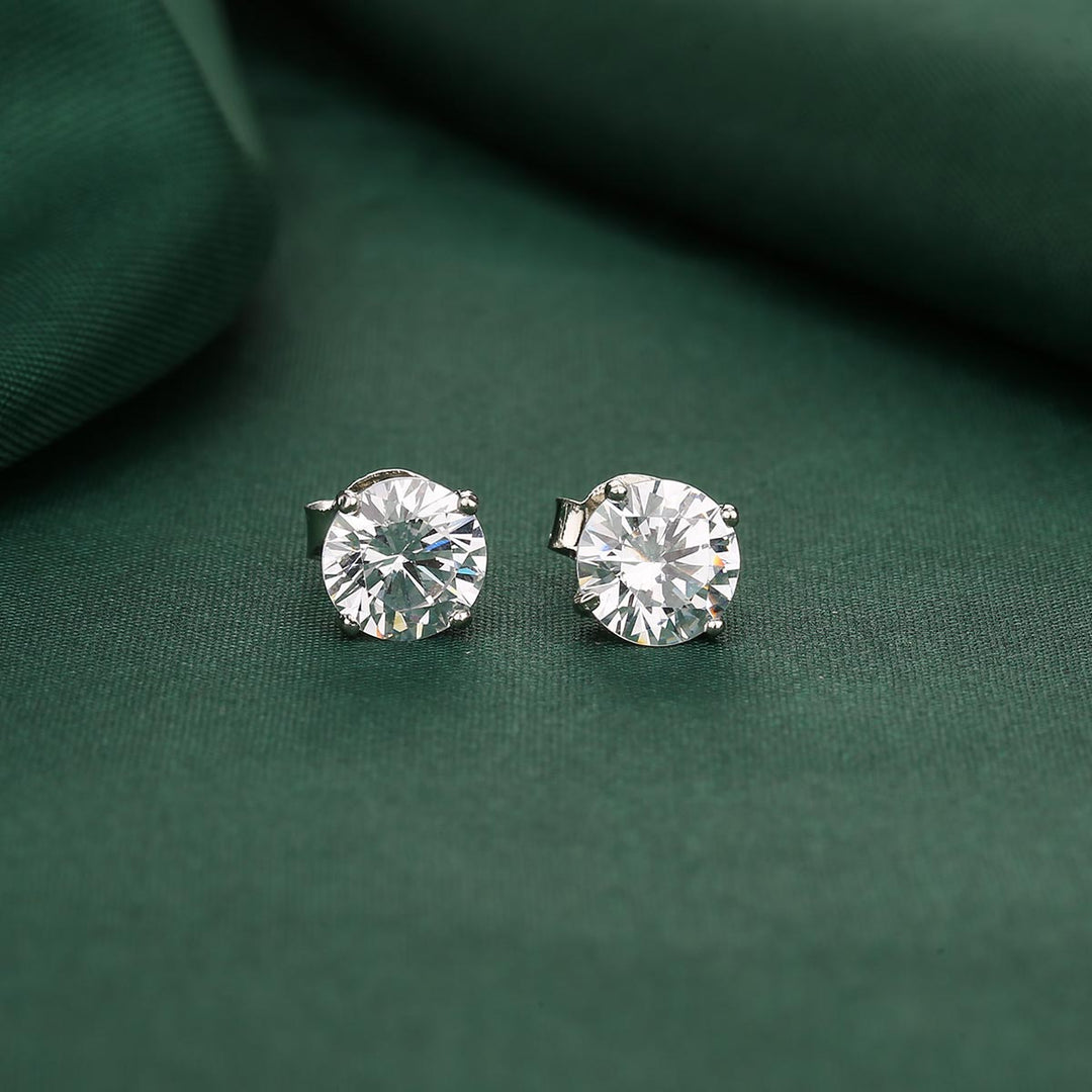 Pure 92.5 Silver Glitz Studs | SHOBITAM
