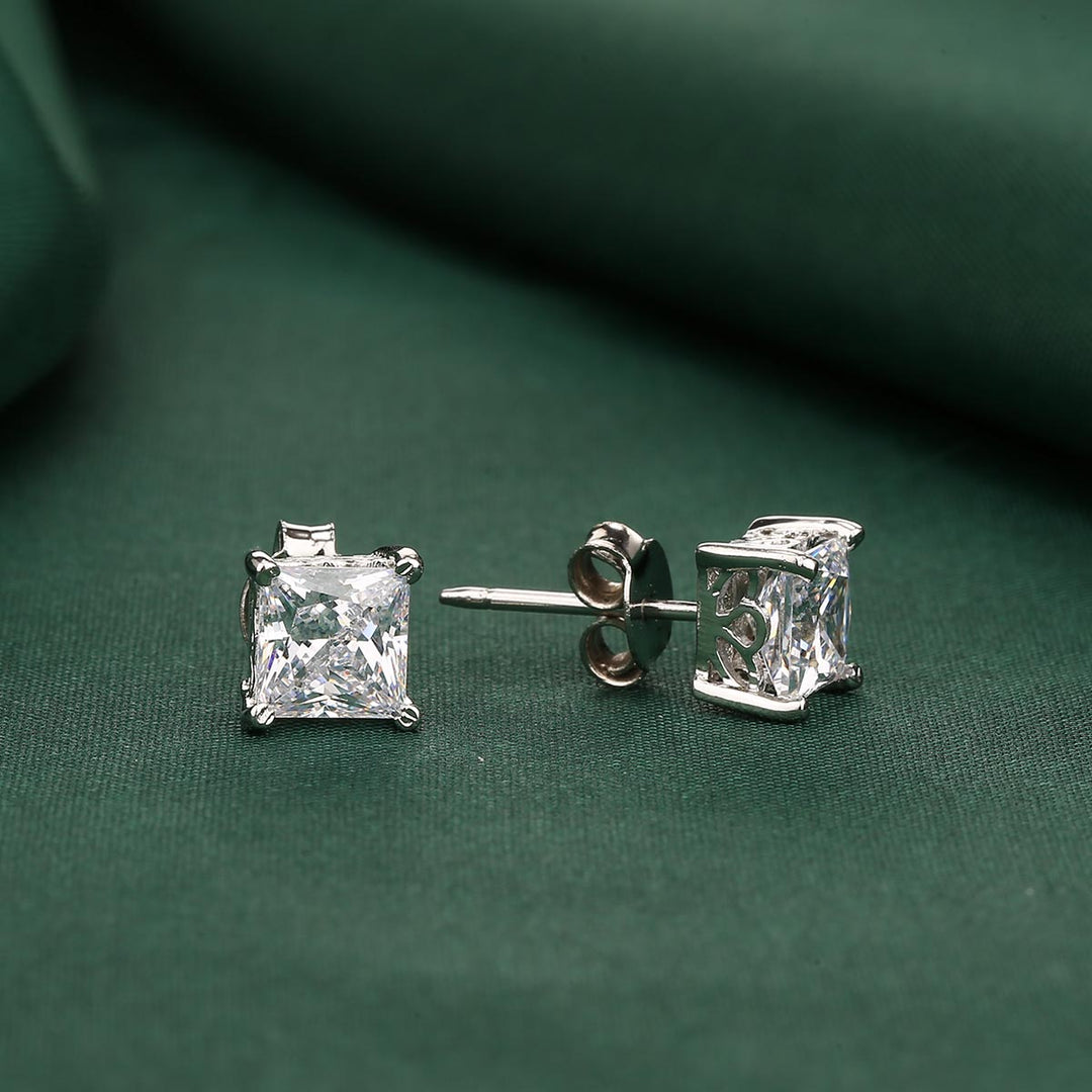 92.5 Silver Sparkle Charm Studs | SHOBITAM