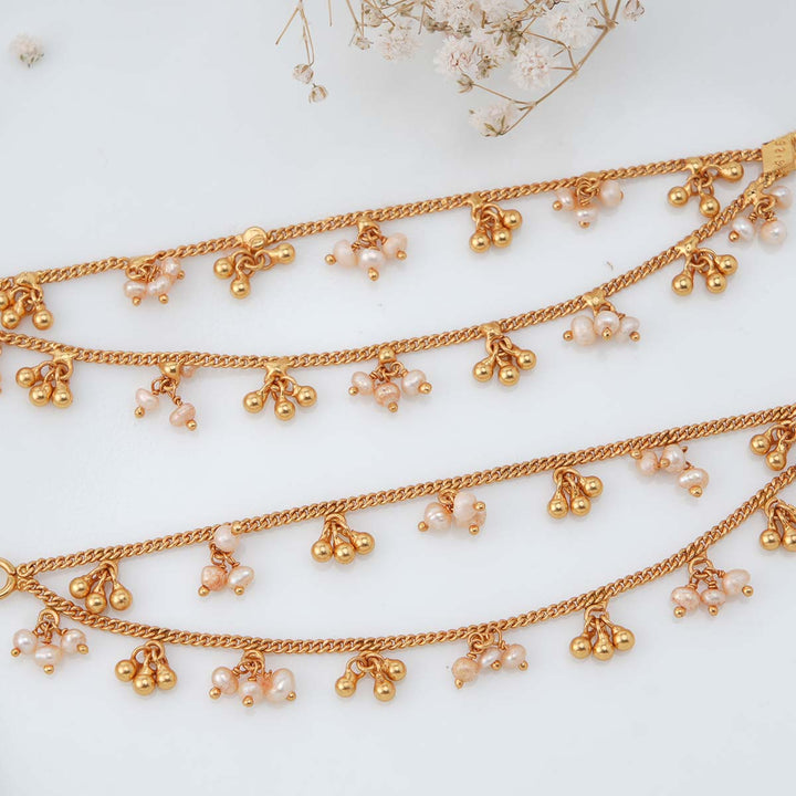 92.5 Pure Silver, 24kt Gold Plated Inaiya Hair Maatal