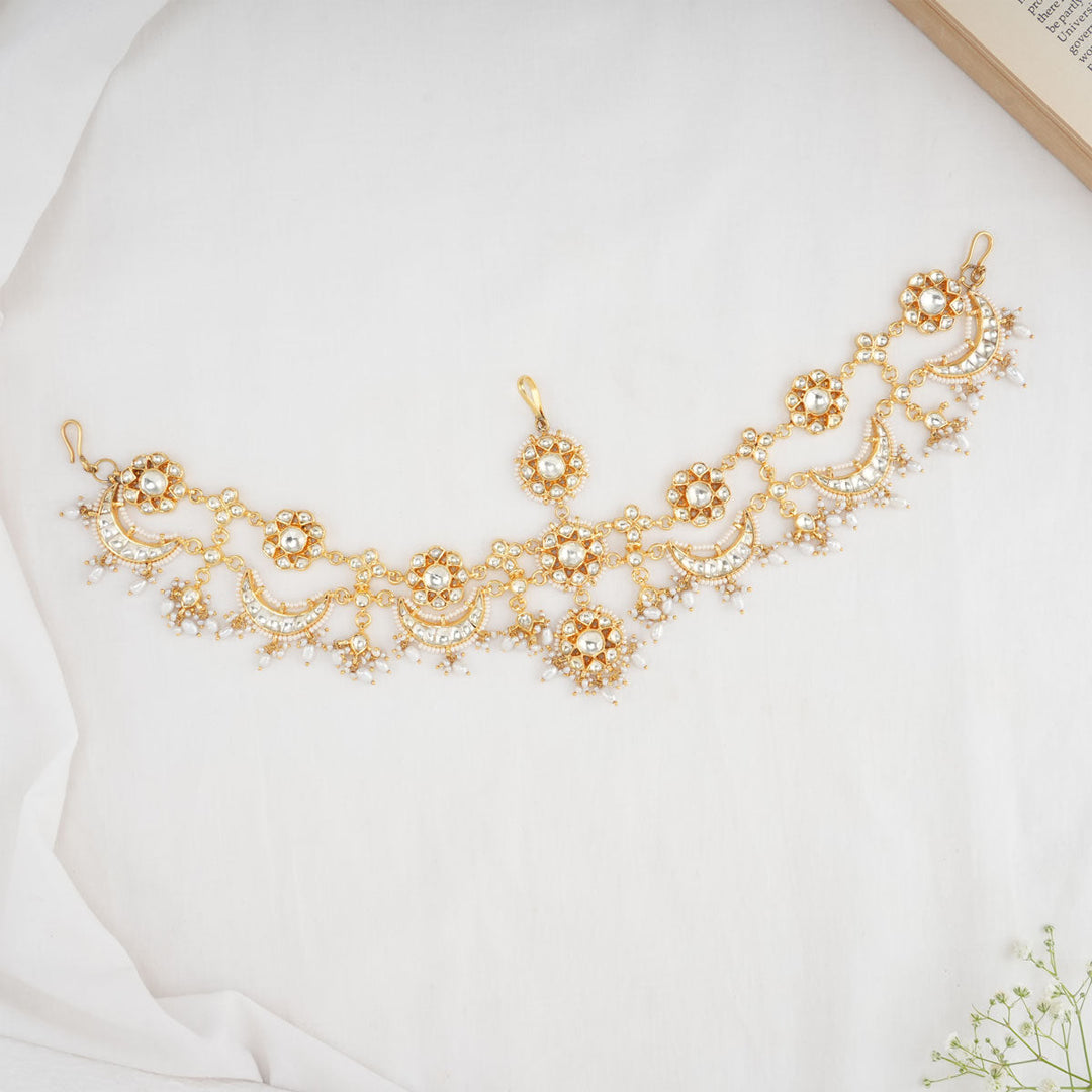 Pure 92.5 Silver Advika Kundan Maangtikka | SHOBITAM