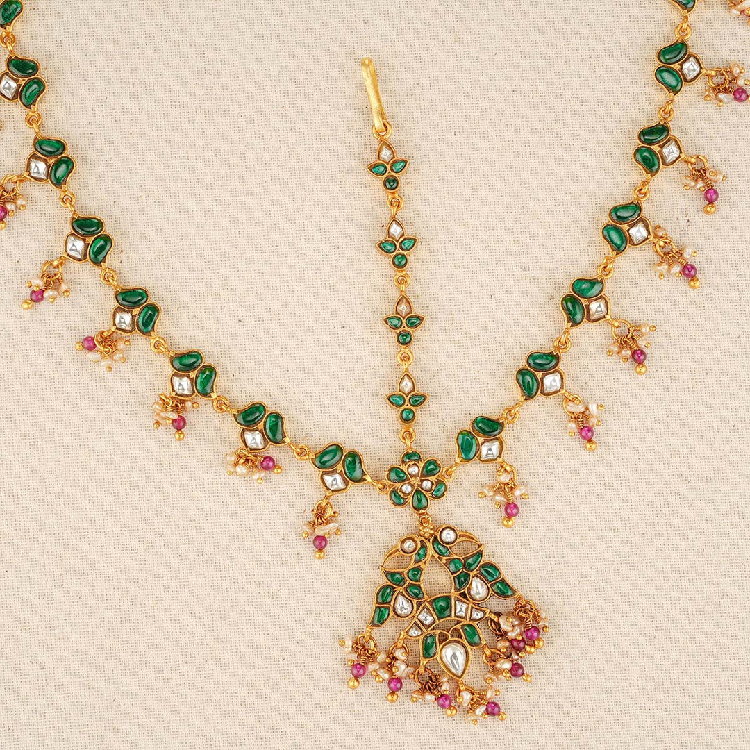 Pure 92.5 Silver Bridal Kundan Maangtikka | SHOBITAM