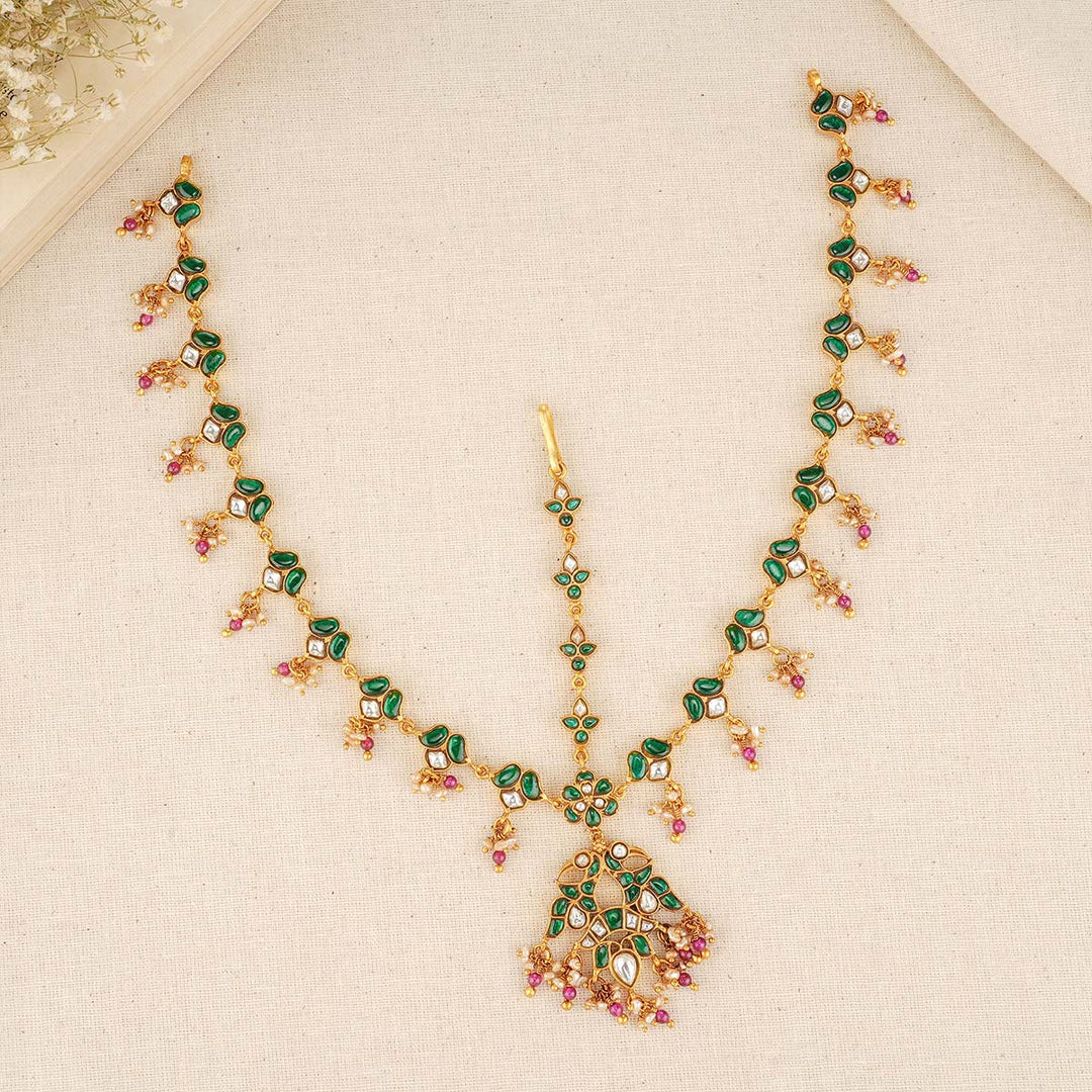 Pure 92.5 Silver Bridal Kundan Maangtikka | SHOBITAM