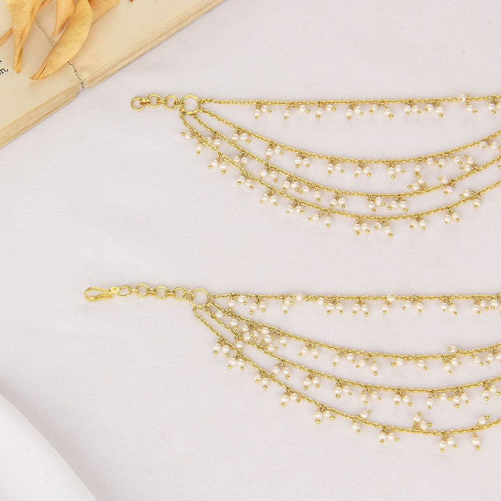 Pure 92.5 Silver, 24kt Gold Plated Liyanka Hair Maatal | SHOBITAM