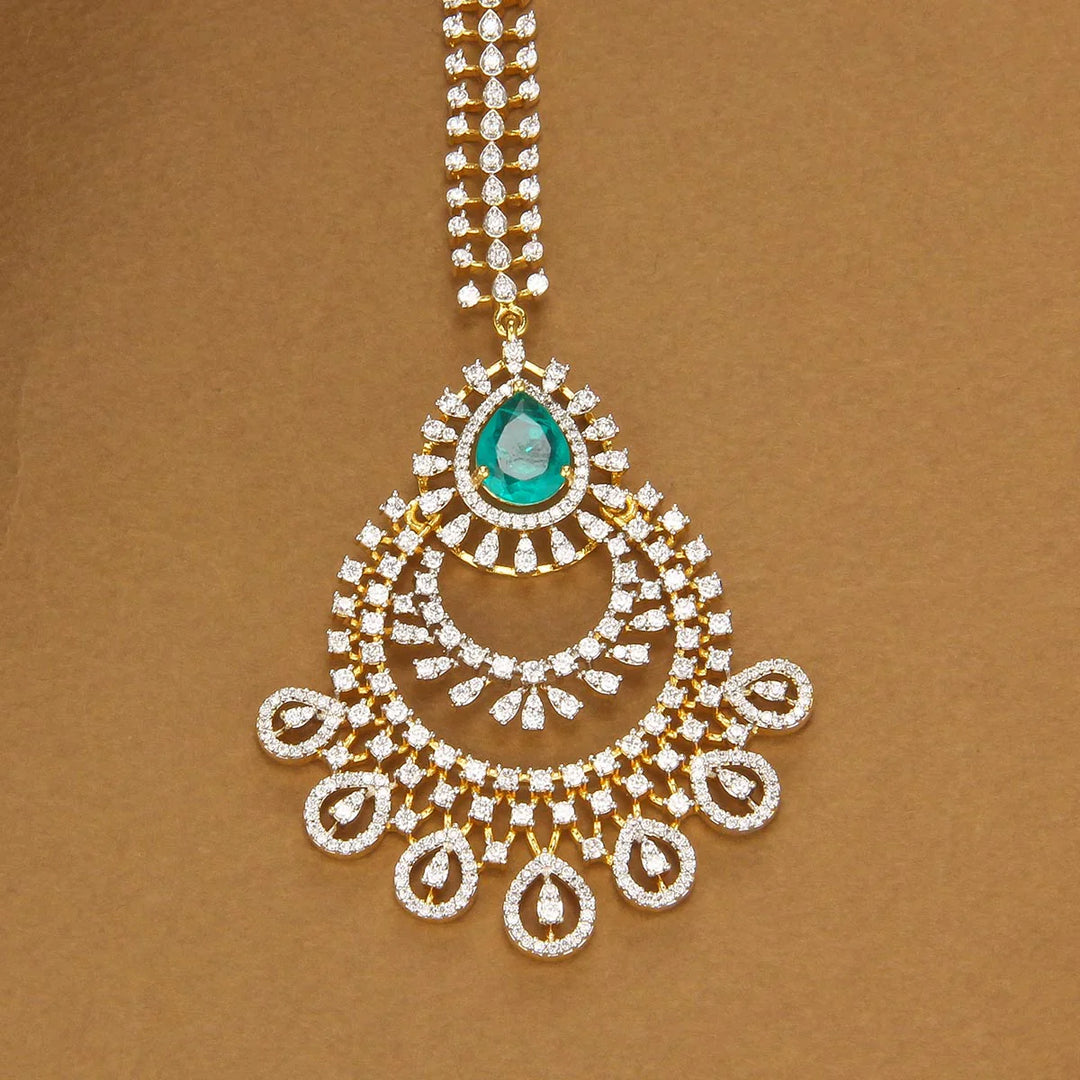 92.5 Silver, Bridal Glimmer Maangtikka