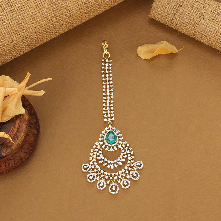 92.5 Silver, Bridal Glimmer Maangtikka