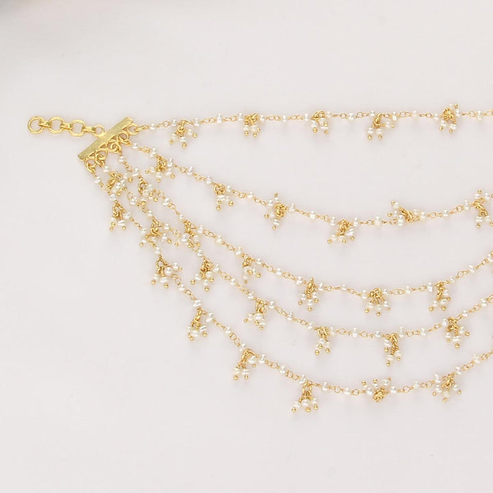 92.5 Silver, Gold Plated, Charming layered Hair Maatal | SHOBITAM