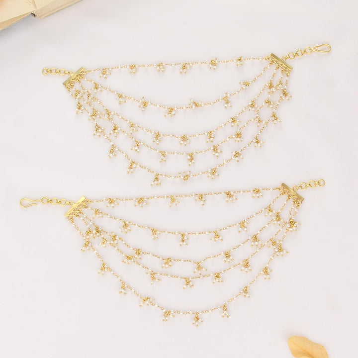 92.5 Silver, Gold Plated, Charming layered Hair Maatal | SHOBITAM