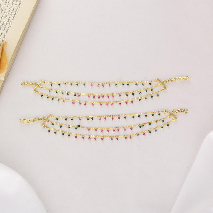 92.5 Silver Gold Plated Bridal Hair Maatal | SHOBITAM