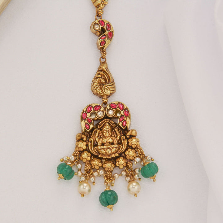 92.5 Silver, 24kt Gold Plated, Vihana Nagas Tikka | SHOBITAM