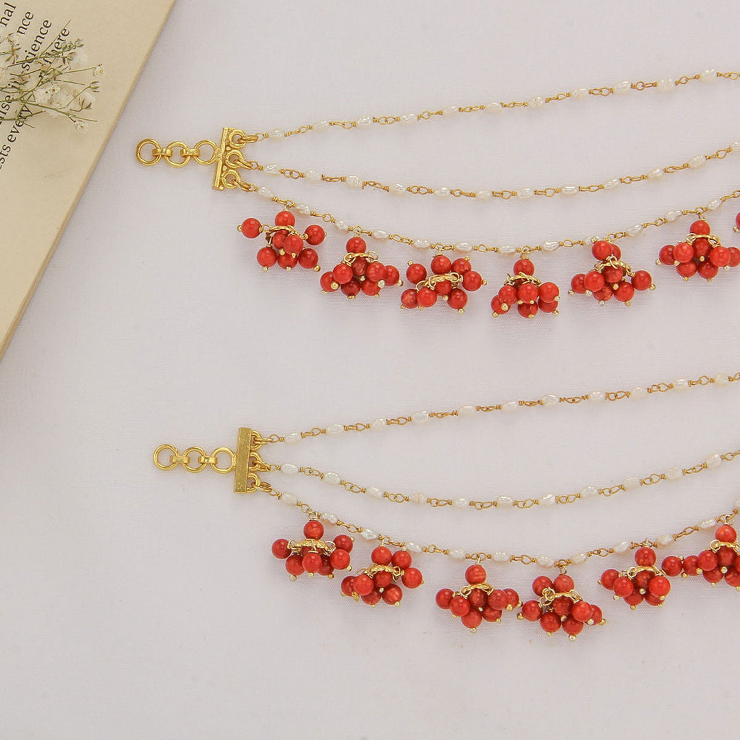 92.5 Sterling Silver, 24kt Gold Plated, Gaurika Kundan Maatal | SHOBITAM