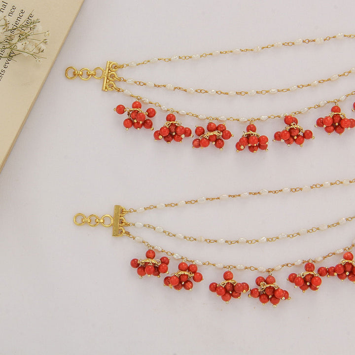 92.5 Sterling Silver, 24kt Gold Plated, Gaurika Kundan Maatal | SHOBITAM