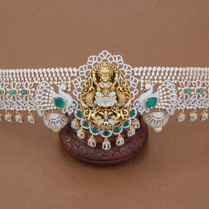 Pure 92.5 Silver Vikshi Diamond Like Oddiyanam