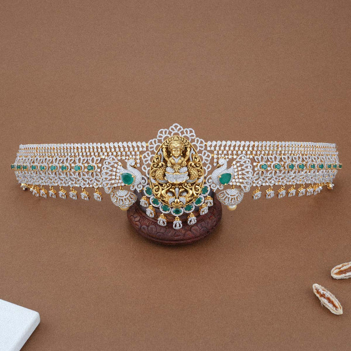 Pure 92.5 Silver Vikshi Diamond Like Oddiyanam