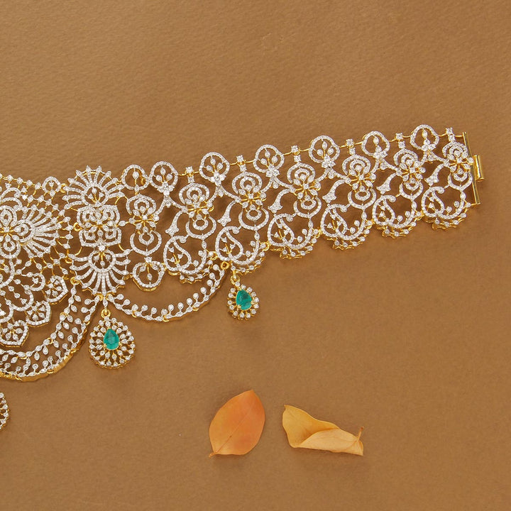 Pure 92.5 Silver Greatness Diamond Like Oddiyanam | SHOBITAM