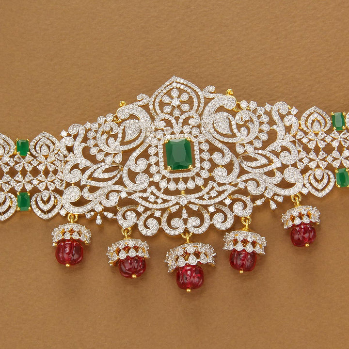 Pure 92.5 Silver Sienna Diamond Like Oddiyanam | SHOBITAM