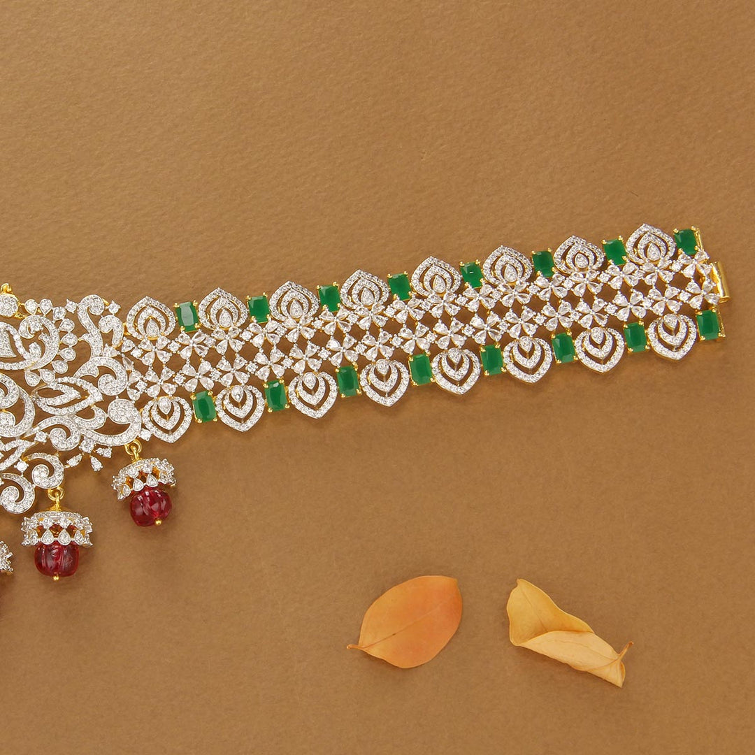 Pure 92.5 Silver Sienna Diamond Like Oddiyanam | SHOBITAM