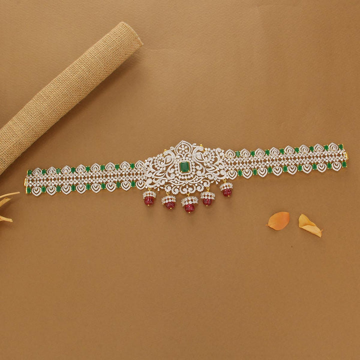 Pure 92.5 Silver Sienna Diamond Like Oddiyanam | SHOBITAM