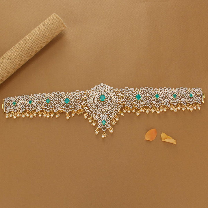 Pure 92.5 Silver Azalea Diamond Like Oddiyanam | SHOBITAM