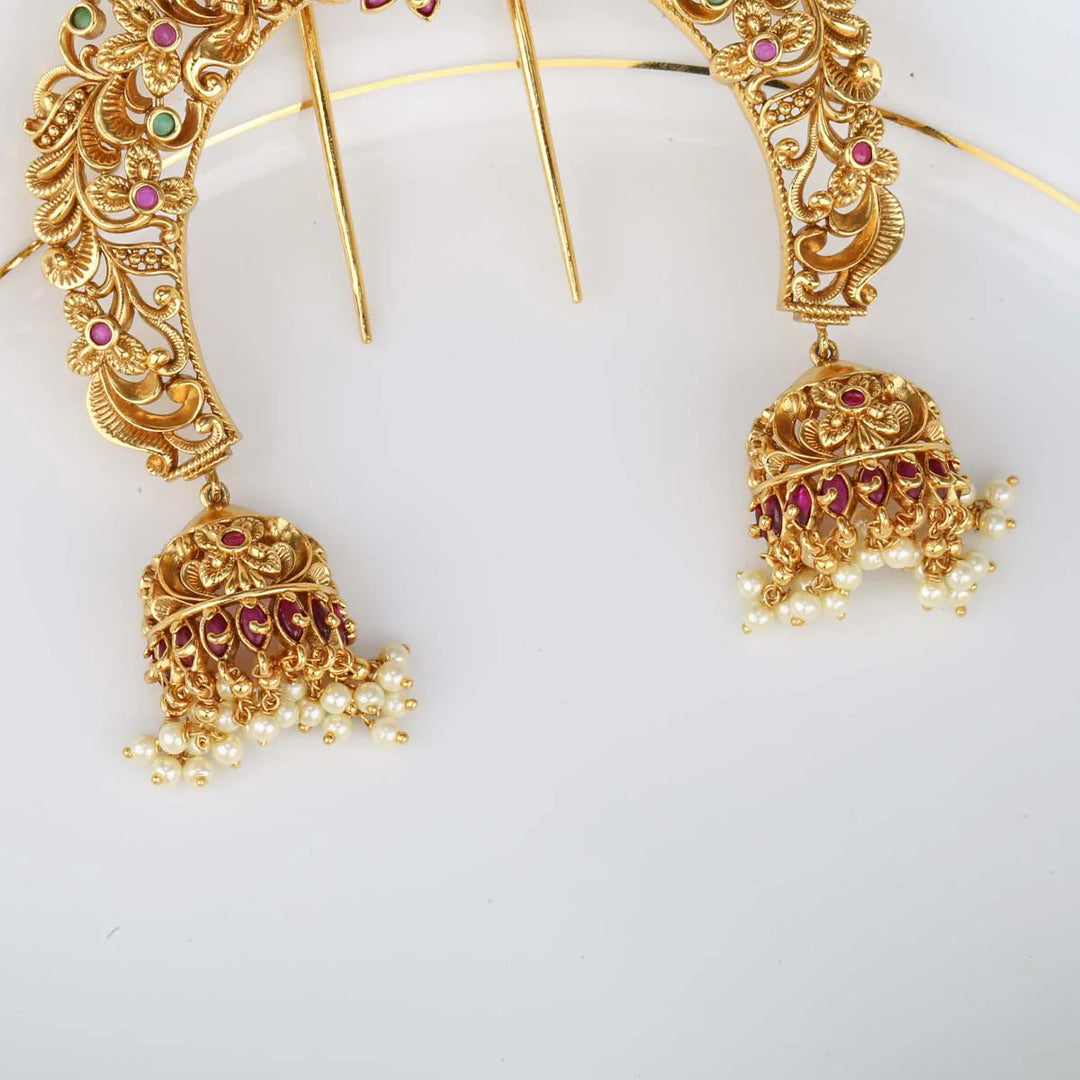 92.5 Silver 24Kt Gold Plated Unique Jada Billa