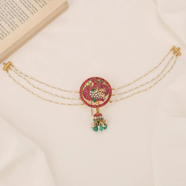 92.5 Silver 24Kt Gold Plated Stunning Jada Billa with Maatal
