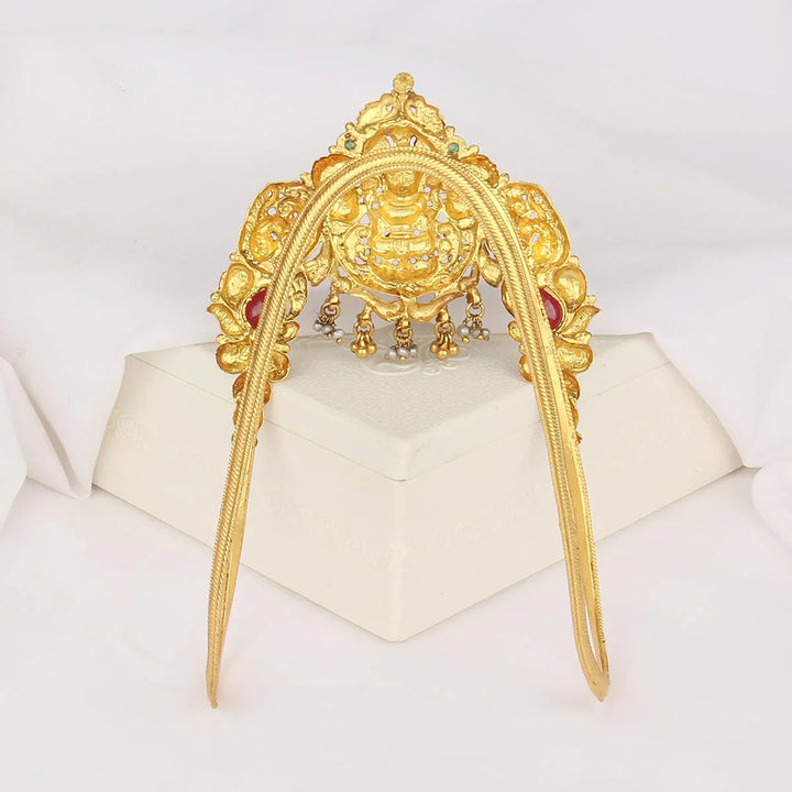92.5 Silver, 24kt gold Plated Aarnikha Nagas Nakshi Vanki
