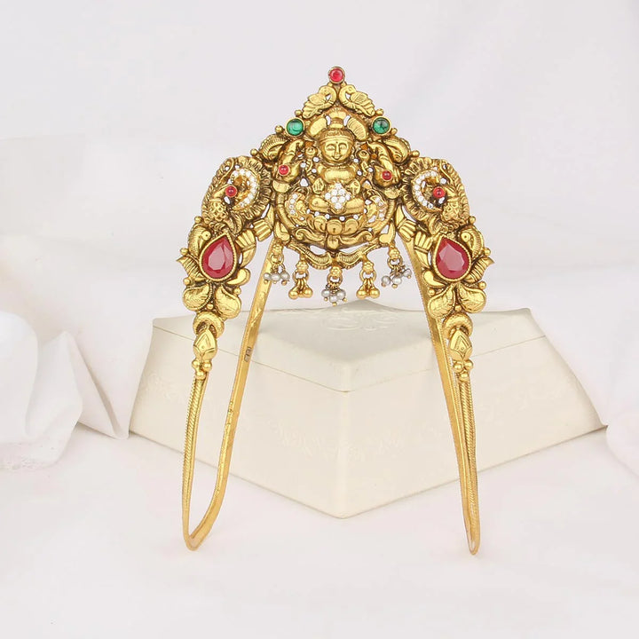92.5 Silver, 24kt gold Plated Aarnikha Nagas Nakshi Vanki