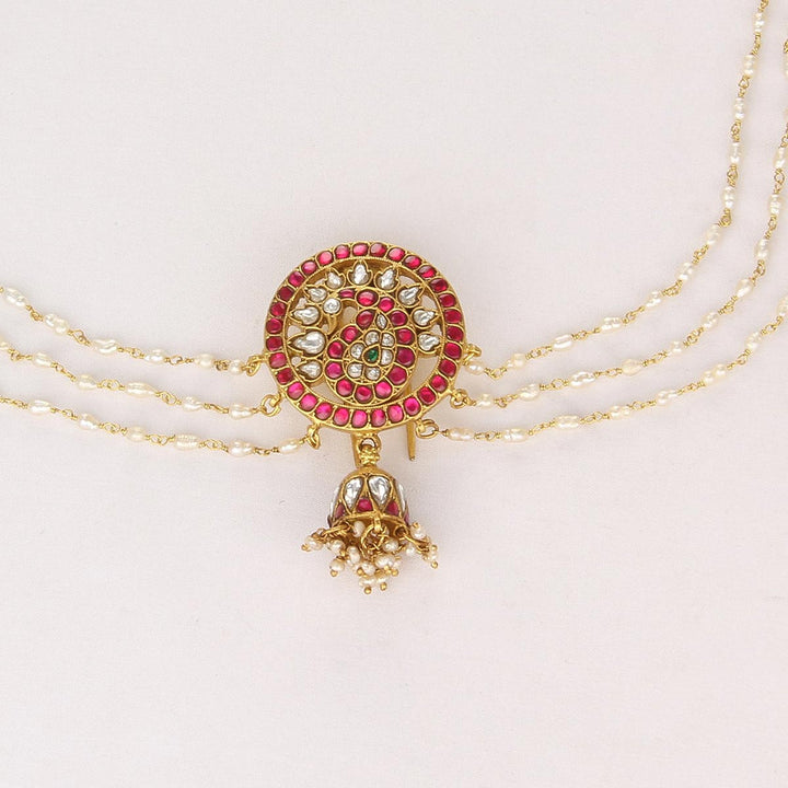 Pure 92.5 Silver, 24kt Gold Plated Shiksha Jada Billa With Maatal | SHOBITAM
