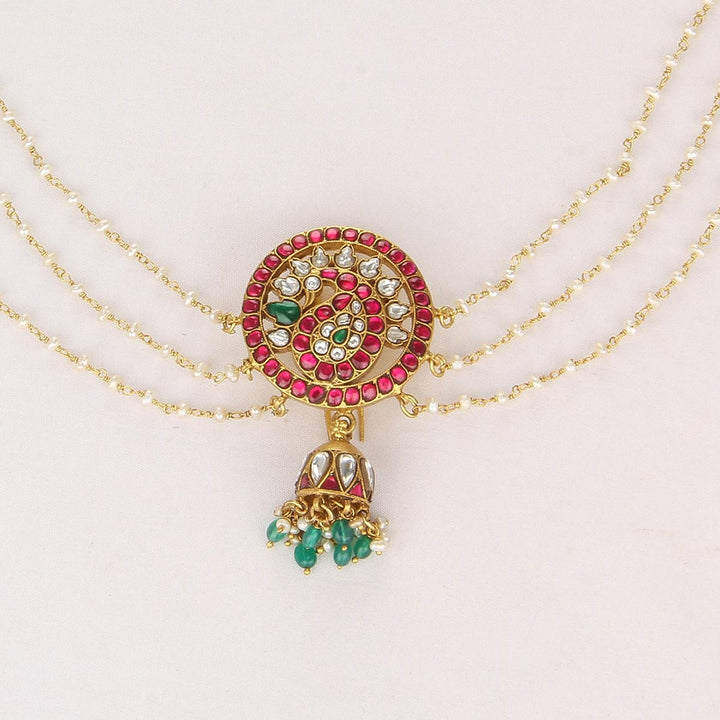 Pure 92.5 Silver, 24kt Gold Plated Yuvisha Jada Billa With Maatal | SHOBITAM