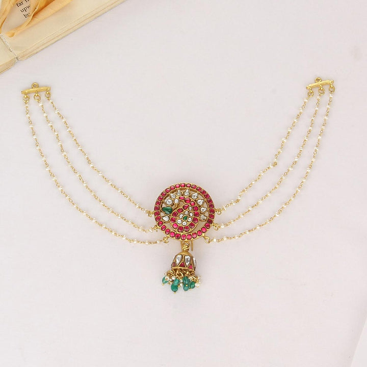 Pure 92.5 Silver, 24kt Gold Plated Yuvisha Jada Billa With Maatal | SHOBITAM