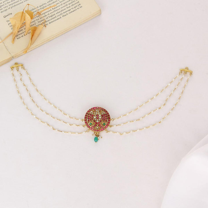 Pure 92.5 Silver, 24kt Gold Plated Venisha Jada Billa With Maatal | SHOBITAM