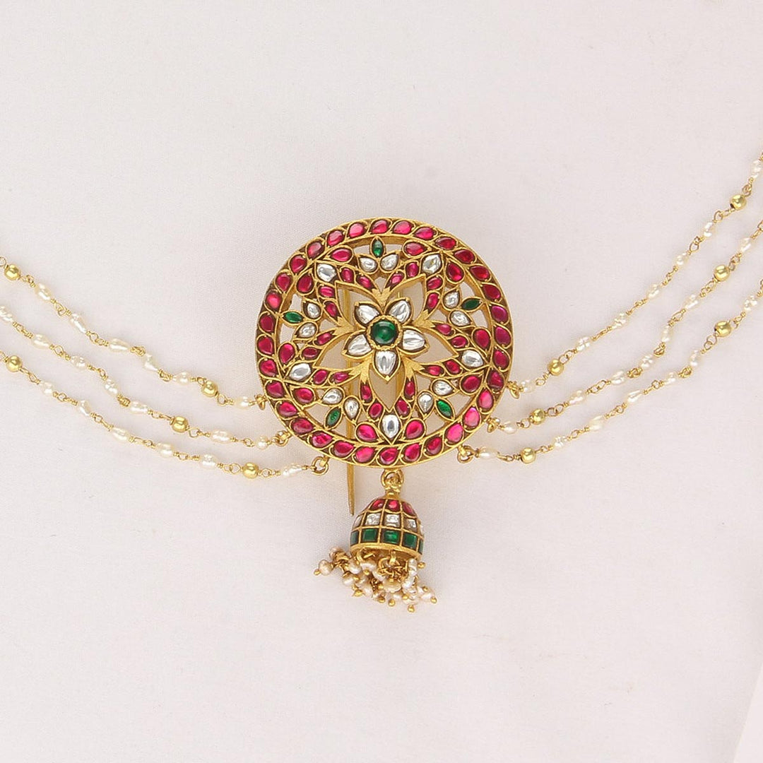 Pure 92.5 Silver, 24kt Gold Plated Oliviya Jada Billa With Maatal | SHOBITAM