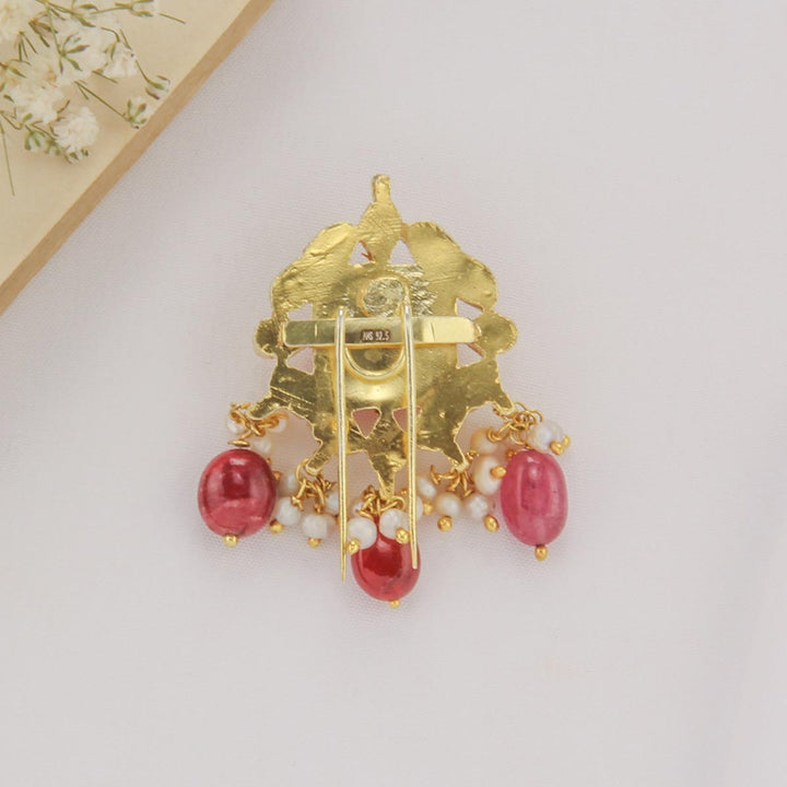 92.5 Silver, 24 kt gold-plated Stylish Moissanite Jada Billa  | SHOBITAM